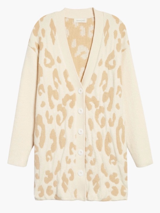 Treasure & Bond Sweaters - Treasure & Bond Nordstrom Women’s Animal Print V-neck long cardigan XL